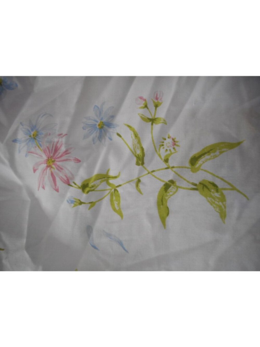 Vintage Multi color Floral Full Double Bed Sheet - Picture 5 of 6